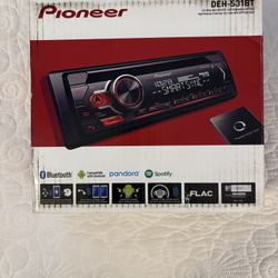 Pioneer DEH-S31BT CD Player iPhone/Android, AM/FM, MP3, USB! New!