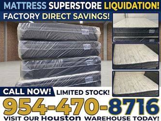 Upgrade your bedroom with a brand new, factory-sealed Pillow Top mattress and matching Box Spring set.