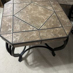 3-Piece Stone & Metal Table Set – $200 OBO