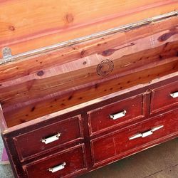 Lane Cedar Chestvwith Drawers Needs Some Work Its In Good Shape Just Sanded Stained