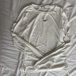 White Nike Long Sleeve Shirt 