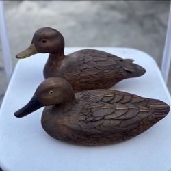 Duck Decoy Singed Hand Carved Wood Duck Hunting Cabin Decor Vintage Rustic