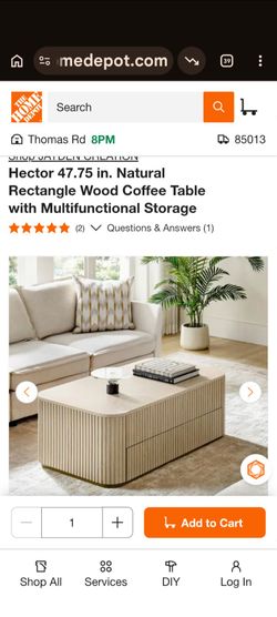Honey Oak Multifunctional Coffee Table