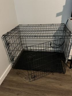 Double Door Metal Dog Cage