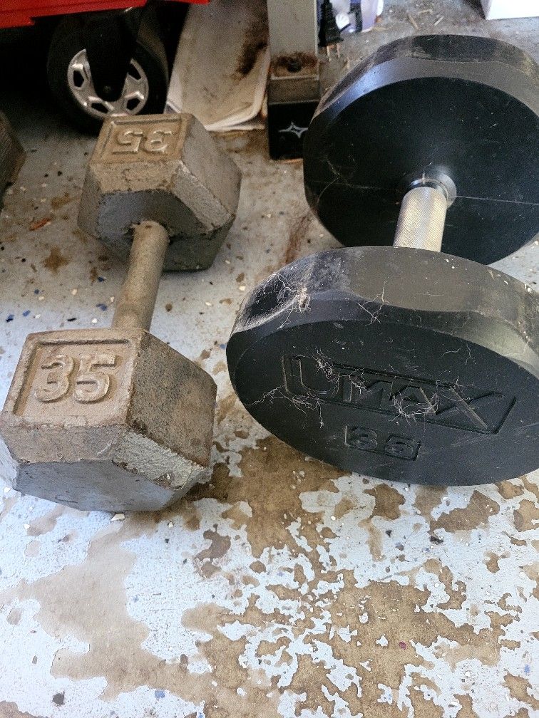 35 lb Dumbbells – Pair (Mismatched) – $60 OBO