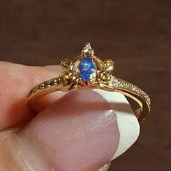 Pandora Disney Authentic Princess Cinderellas Blue Crystal Carriage Ring Size 7 -2 Avalable