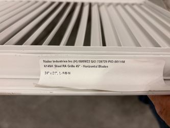 Used commercial grade return air grilles