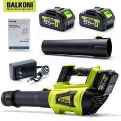 200 MPH at 800 CFM With 2x4.0Ah Batteries & Charger Powered Cordless Leaf Blower, Heavy-Duty Brushless, 6-Speed Adjustable  Cordless electri