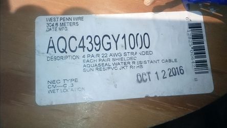 West Penn Wire 615ft Shielded Cable