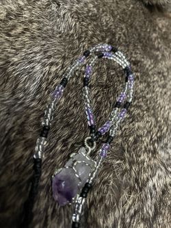 Amethyst Wire Wrapped Crystal Pendant