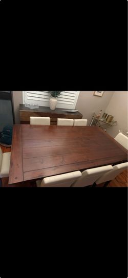 Pottery Barn table with 8 chairs