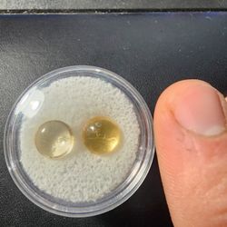 Two Finished Citrine Gemstones
