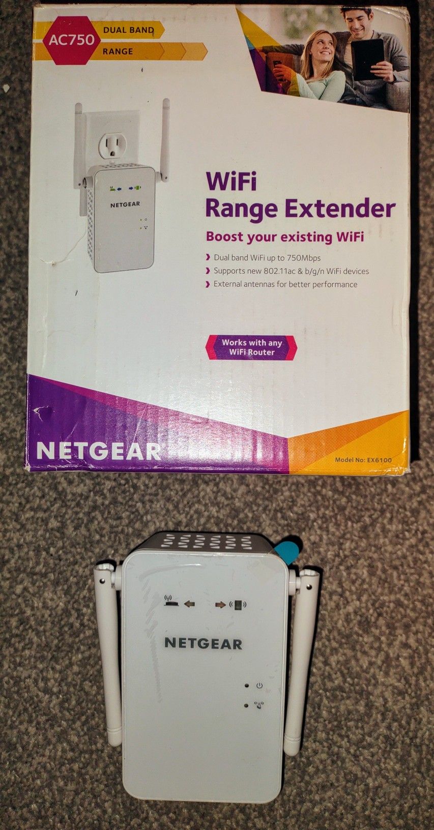Netgear EX6100v2 Dual Band Wi-Fi Router Repeater Range Extender