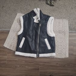 Sherpa Black Vest Jacket 