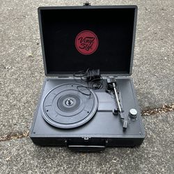 Vinyl Styl Black And Red Portable Record Player 
