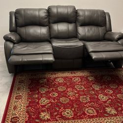 Leather Recliner Sofa
