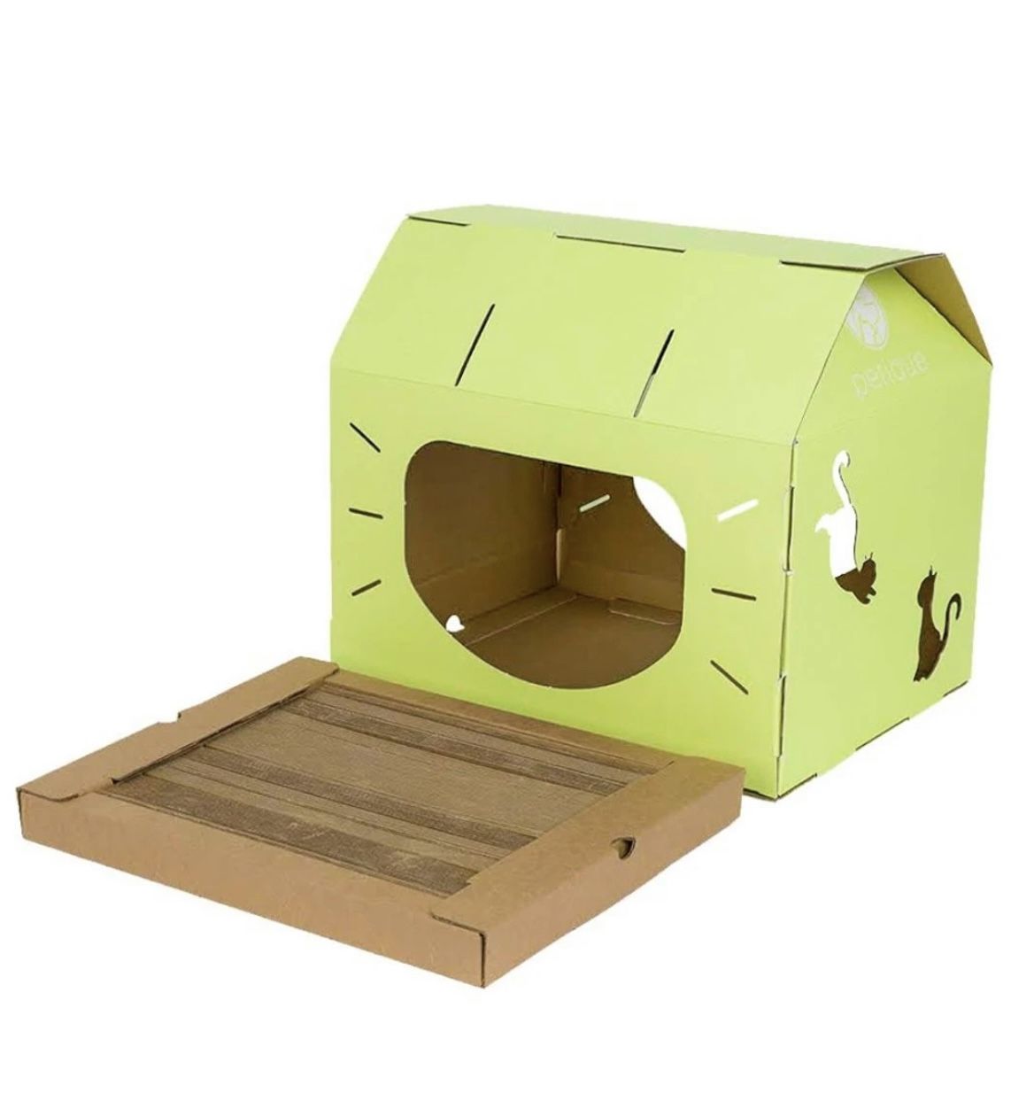 Green Sustainable pet house with Cat Nip for bunnies and cats