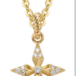 WEARON Cross Necklace for Women, Dainty 14K Gold Plated CZ Cross Pendant Faith Jewelry Gift for Wife Mother Friends