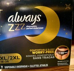 Brand New Always Zzz. Disposable Underwear 