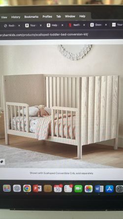 Pottery Barn Kids crib with toddler conversion kit