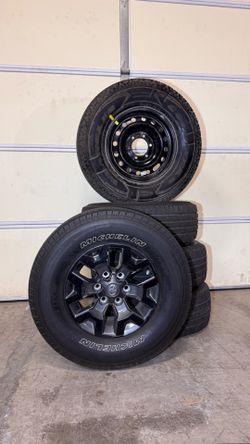 Michelin Defender LTX M/S 265/70R16 on OEM Toyota Tacoma Wheels + Spare