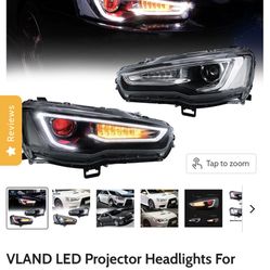 Lancer Evolution X Vland Headlights New Sealed 