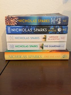 Nicholas Sparks 5 Book Bundle, hard back and paper back