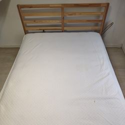 FULL Bedframe + Mattress Solid Pine with Slatted Bed Base