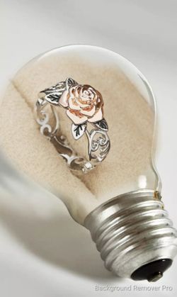 Rose Gold and .925 Sterling silver Rose ring