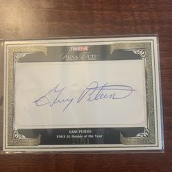 Gary Peters Signed Card 63’ Rookie Of The Year 