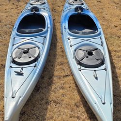 (2) OLD TOWN CAYUGA 146 TOURING KAYAKS FOR SALE