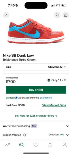 Nike SB Brickhouse Turbo Green Used