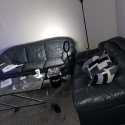 FREE COUCH SET AND GLASS TABLE