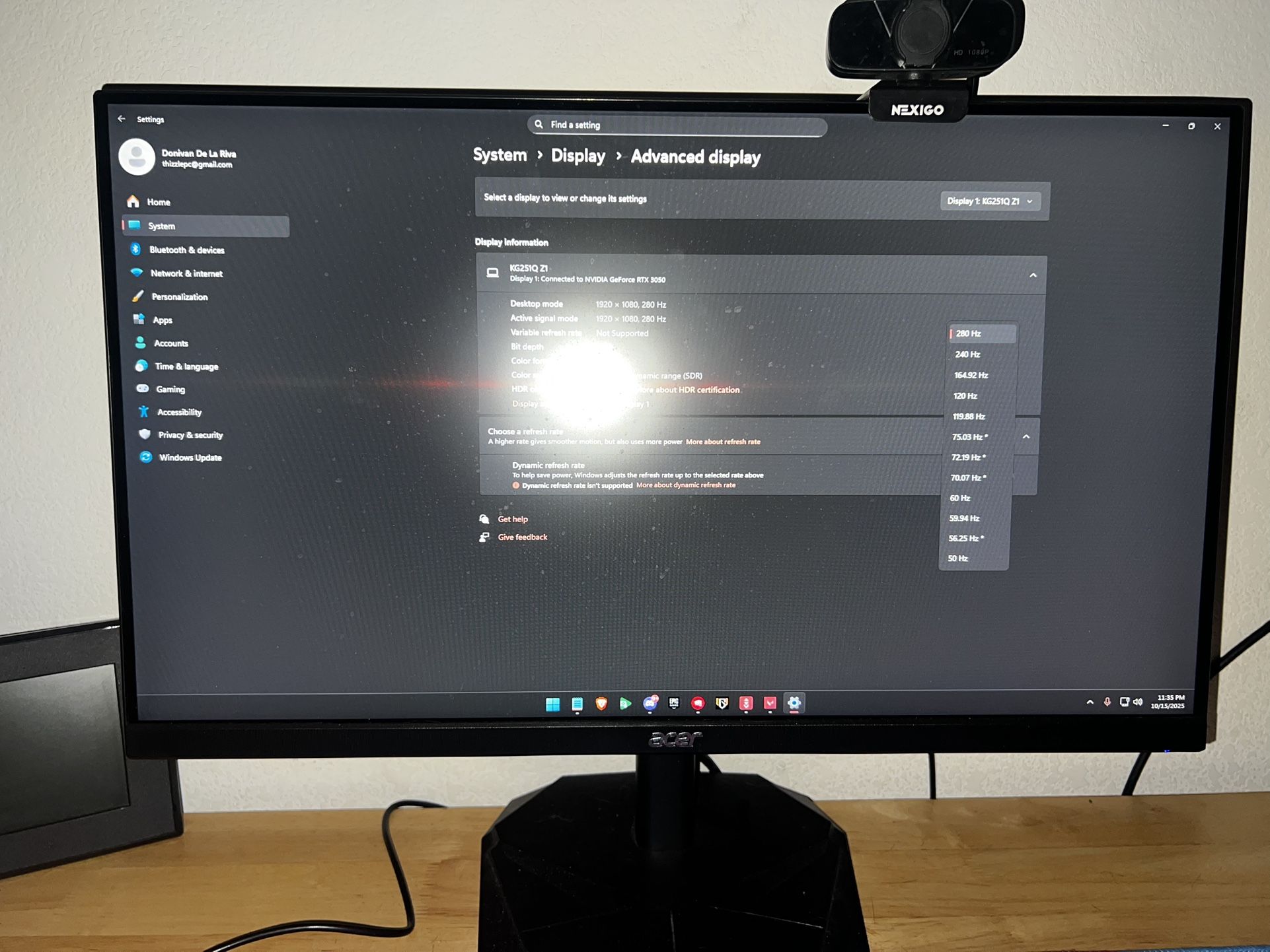 280hz Gaming Monitor