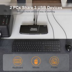 TESmart HDMI KVM Switch 2 Port Dual Monitor