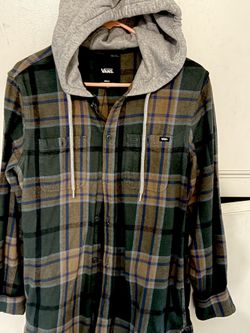 Vans Flannel with Hoodie. (small )