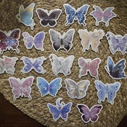 20 Butterfly Stickers 