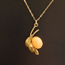 12K Gold Coral Necklace