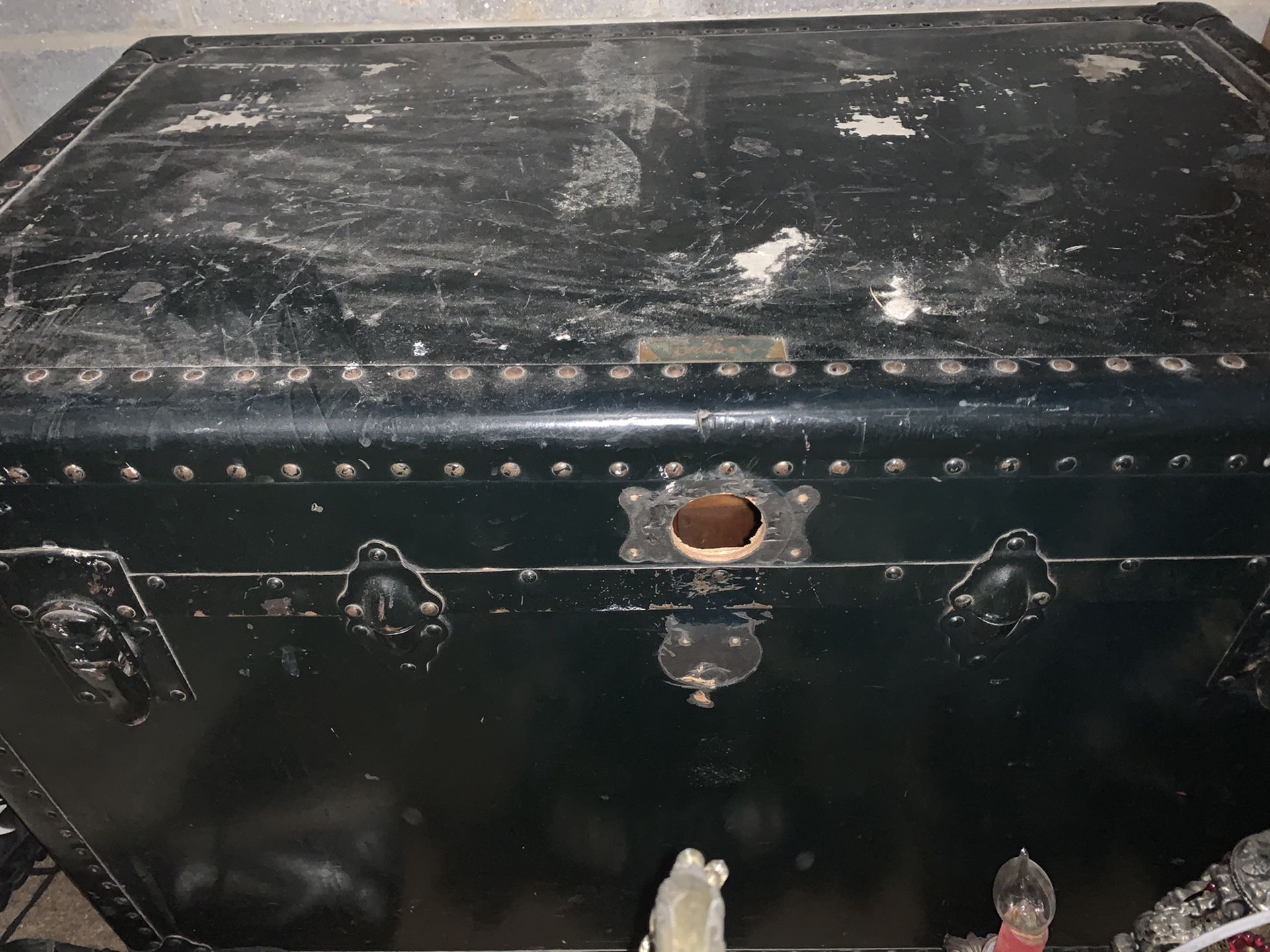 Large Vintage Belber Trunk with Tray