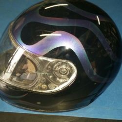 Used helmet w/ nice old school gost flames medium size