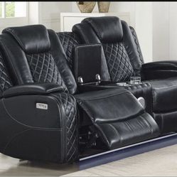 Recliner Sofa/ Couch With Bluetooth Speakers, Ambient Light And USB Port To Charge