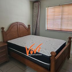 QUEEN MATTRESS WITH BOX SPRING 2PC. BED FRAME ISN'T AVAILABLE