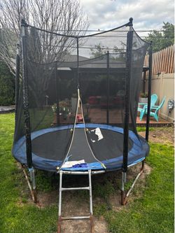 Free trampoline I believe it’s 10 ft with net