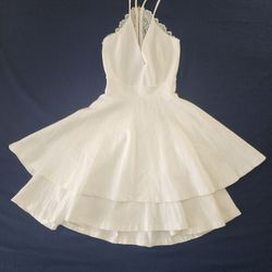 S size white dress, like new.