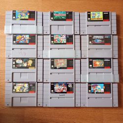 Lot Of 12 Super Nintendo Games 