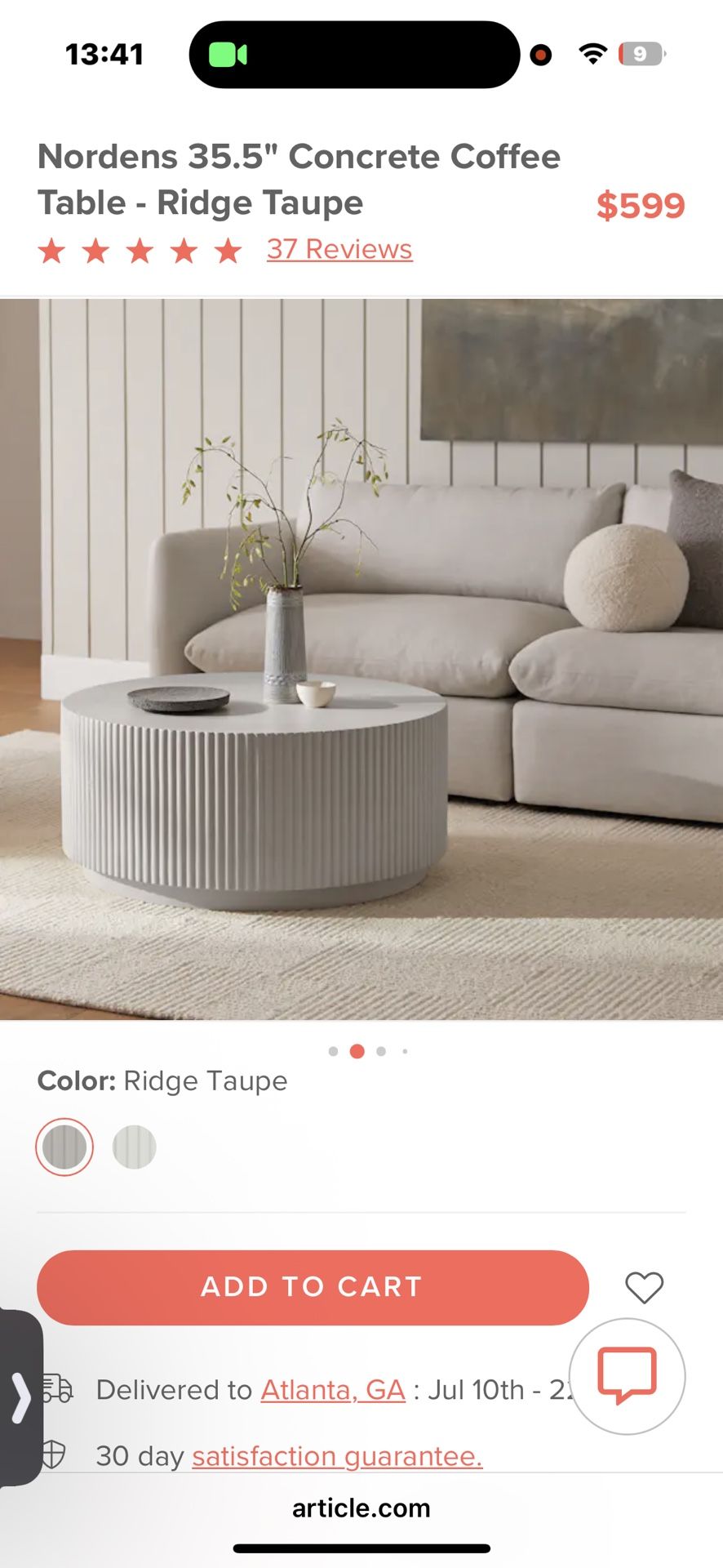Concrete Coffee Table
