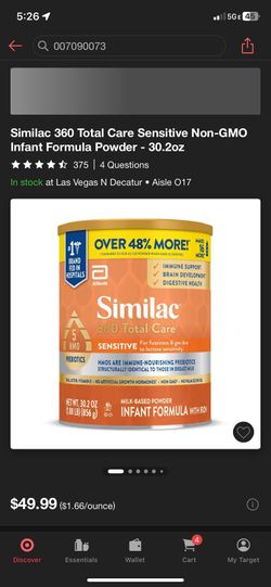 Similac Total 360 Sensitive 30.2oz