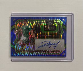 2025-26 Panini Select Raul Jimenez Blue Pulsar Prizm Auto SF-RJ Mexico World Cup