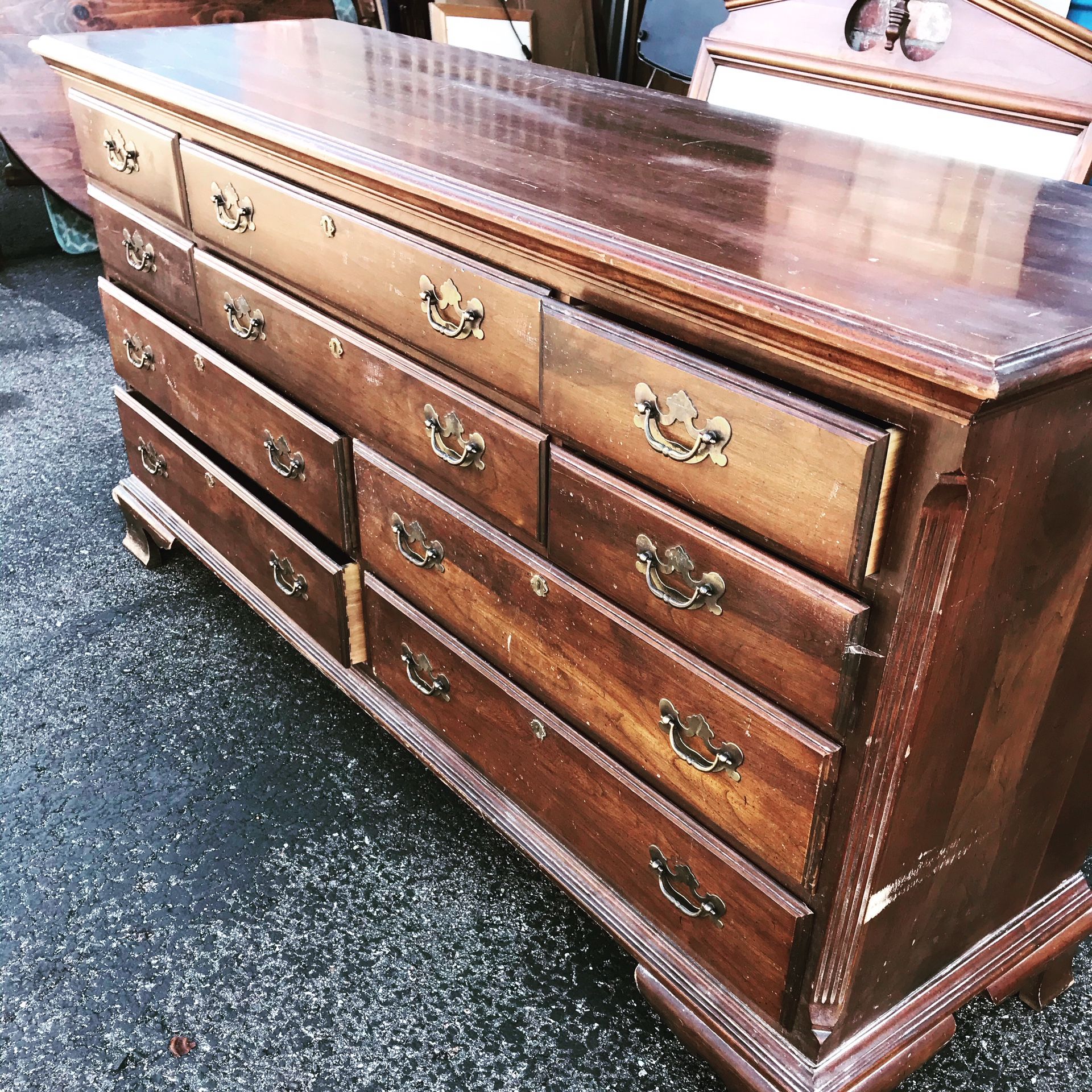 Dresser with mirror