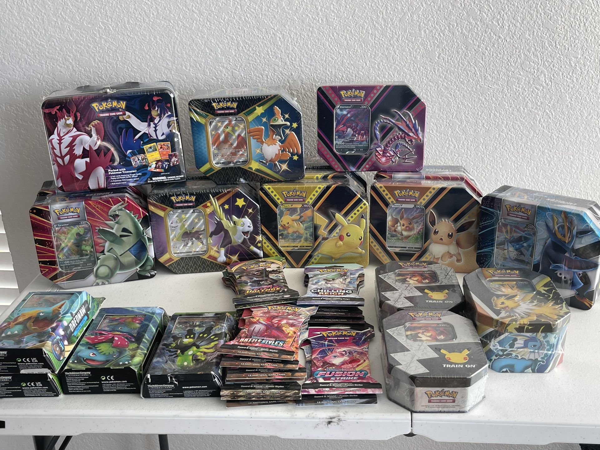 Pokemon Cards Tin And Packs 